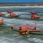 Grumman F6F-5 Hellcats converted to drones for use during the Operation Crossroads atomic tests on the Bikini Atoll in July 1946. (U.S. Navy Photograph.)