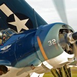 With the 1,900 horsepower Wright R-2600-20 Cyclone engine coming to life, Mr. Mark Allen, from Houston, Texas, prepares the last flying example of a Navy Curtiss-Wright SB2C Helldiver in the world before taking off Joint Base Andrews after completion of the Joint Service Open House.