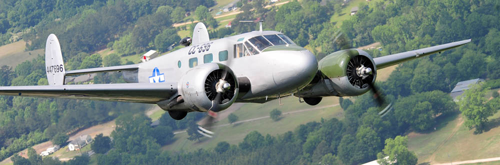 SHAW AIR FORCE BASE, S.C. -- A C-45 makes a speedy appearance over Shaw Air Force Base for ShawFest, May 7, 2010.