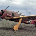 Color photograph of a German Focke-Wulf Fw 190A-5 captured by Allied forces in Tunisia, 1943. (U.S. Air Force Photograph.)