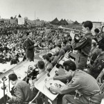 Glenn Miller and his band perform for U.S. and Allied troops in England in 1944. (U.S. Air Force Photograph.)