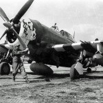 P-47 Thunderbolt "Chunky" of 365th Fighter Squadron, 358th Fighter Group at High Halden, Kent in June 1944. (U.S. Air Force Photograph.)