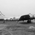 NACA Boeing B-17G Flying Fortress used by the NACA staff as a test platform during bomb dropping trials. (NASA Photograph.)