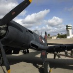 A Chance Vought F4U Corsair is displayed during the 70th anniversary celebration of Marine Heavy Helicopter Squadron 462 aboard Marine Corps Air Station Miramar, California, April 26. The squadron displayed the Corsair to show what its capabilities were when it first began in 1944. (U.S. Dept. of Defense Photo by Lance Cpl. Christopher Johns.)