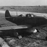 An ex-RAF Bell P-400 Airacobra photographed at Burtonwood Airdrome, England in March 1943. (U.S. Air Force Photograph.)