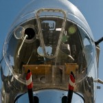 The nose cone of the B-17G Flying Fortress named Sentimental Journey on display at the War Eagles Air Museum at the Doña Ana County Airport, Oct. 2. (U.S. Dept. of Defense Photo by Sgt. Jonathan Thomas.)