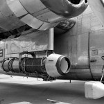 B-24 Liberatory aircraft used for testing the 24-C jet engine. (NASA Photograph.)