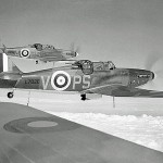 A Royal Air Force photographer captures a flight of three Boulton Paul Defiant Mk Is of the No. 264 Squadron, August 1940.