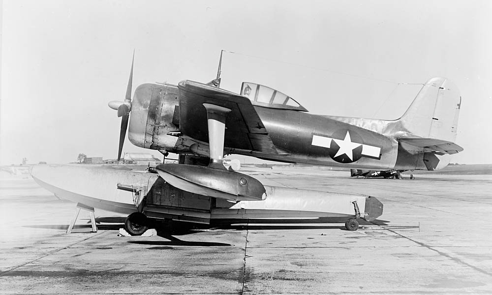 A U.S. Navy Curtiss XSC-1 Seahawk seaplane photographed at the Naval Air Station Patuxent River, Maryland in October 1945. (Official U.S. Navy Photograph.)