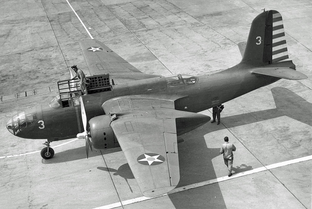 Top view of an early-model Douglas A-20A Havoc. (U.S. Air Force Photograph.)