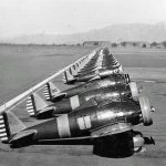 Boeing P-26 Peashooters of the 17th Pursuit Group at March Field, California in 1932. (U.S. National Archives Photograph.)