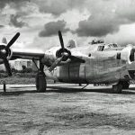 A B-24J Liberator unloads fuel after flying "The Hump" into Kunming, China in September 1944. (U.S. Air Force Photograph.)