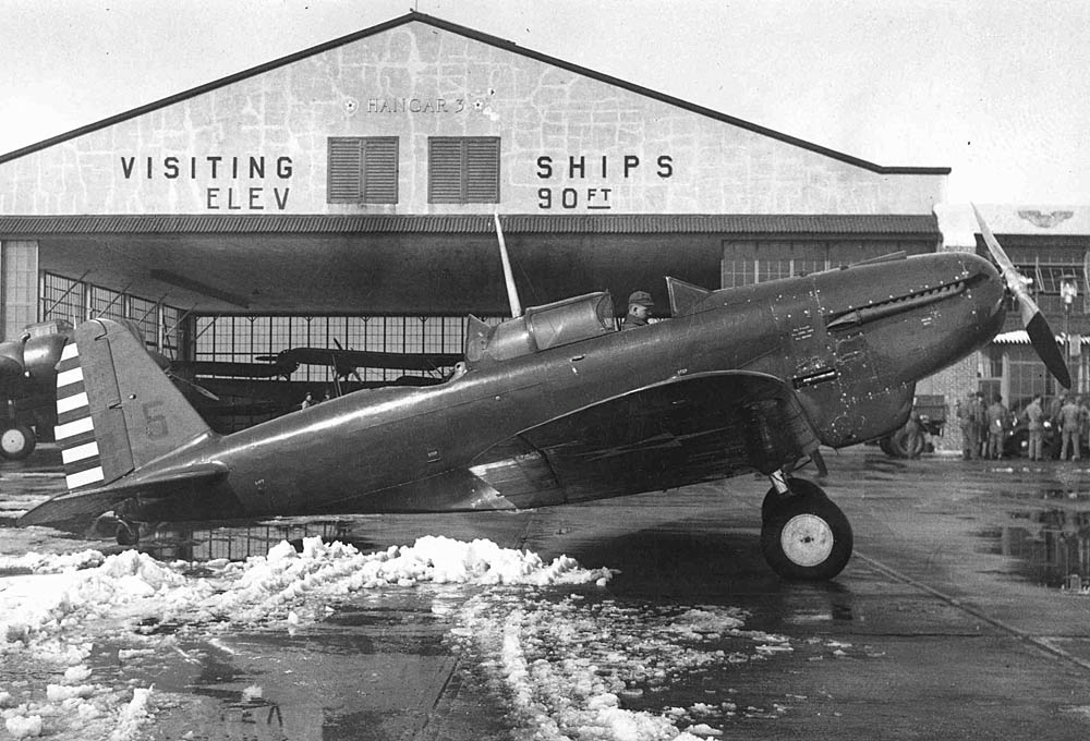 Side view of the Consolidated A-11, an attack version of the Consolidated P-30 (PB-2) two-seat fighter aircraft. (U.S. Air Force Photograph.)