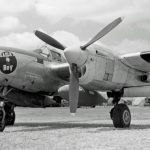 The P-38 Lightning "Mama's Boy" is photographed at King's Cliffe, England in 1944. (U.S. Air Force Photograph.)