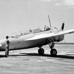 The prototype Brewster XSBA-1 scout-bomber awaits flight testing at the NACA Langley Research Center, Virginia in May 1943. (NASA Photograph.)