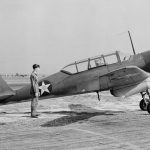 A U.S. Navy Curtiss SNC-1 Falcon trainer photographed at NACA Langley Research Center, Virginia in April 1942. (NASA Photograph.)