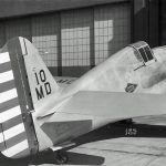 Curtiss XP-42 prototype -- modified from a Curtiss P-36A Hawk -- used for stabilator tests at Langley Field. (NASA Photograph.)