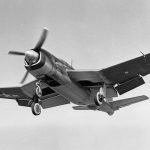 One of two prototype Douglas XSB2D-1 Destroyer torpedo/dive bombers prepares to land during flight tests in 1943. (U.S. Navy Photograph.)