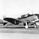 A U.S. Marine Corps Douglas SBD Dauntless dive bomber takes off for a mission over Luzon, Philippines in 1945. (U.S. Navy Photograph.)