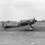 A captured Focke-Wulf Fw 190A-3 taxis at the Royal Aircraft Establishment, Farnborough in August 1942 during evaluation. (Imperial War Museum Photograph.)