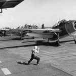 During the Marianas Operation, TBM Avenger bombers prepare to take off from the Independence-class light aircraft carrier USS Monterey (CVL-26) to attack targets on Tinian, June 1944. (Official U.S. Navy Photograph.)