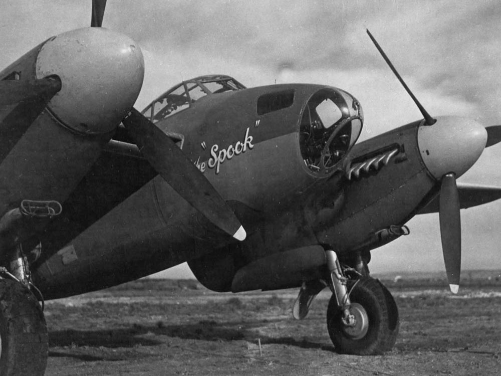 The Spook, an F.8 Mosquito built by de Havilland Canada, was flown in the photo reconnaissance role by the USAAF 3rd Photographic Group in North Africa. (U.S. Air Force Photograph.)