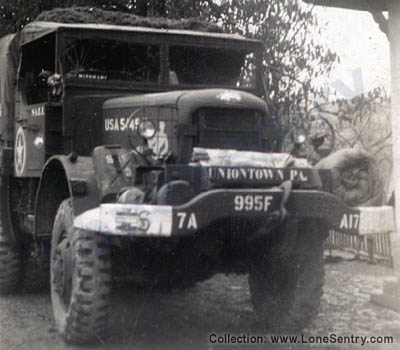 [Truck, 995th Field Artillery Battalion, WWII]
